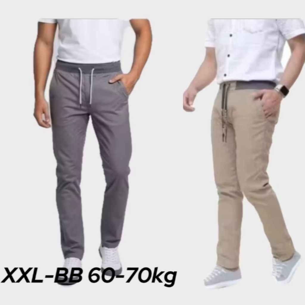 celana chino panjang xxl/celana panjang chino pria/celana chino panjang karet pinggang/celana chino 