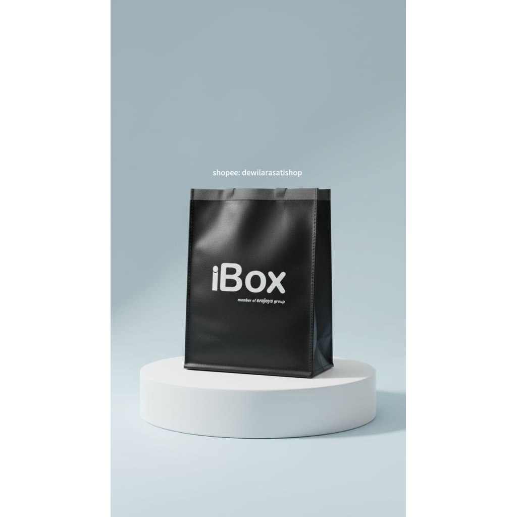 Totebag iBox Size M Tebal – Tas Belanja Kain Lipat Muat Banyak