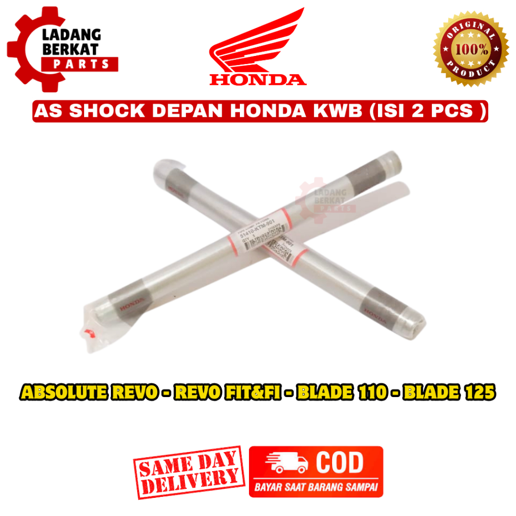 AS SHOCK DEPAN ORIGINAL HONDA KWB ISI 2 PCS | MOTOR ABSOLUTE REVO, REVO FIT&FI, BLADE 110, BLADE 125