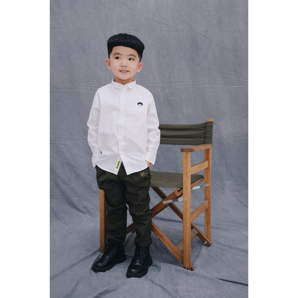 HEYTIMMY Kemeja Putih Anak / Kemeja Putih Lengan Panjang Anak