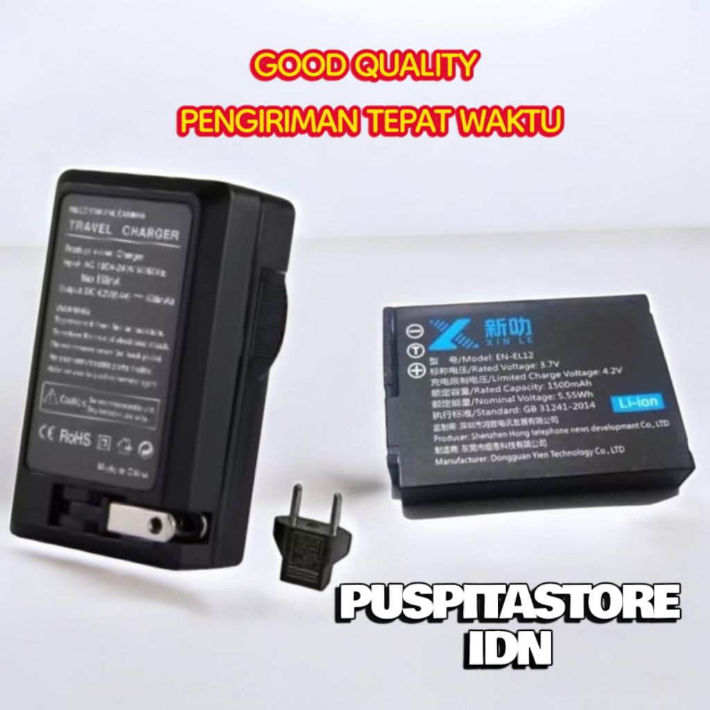 Charger & Baterai Nikon Coolpix S9050 S9100 S9200 S9300 S9400 S9500 S9600 S9700 S9900 Casan Batre