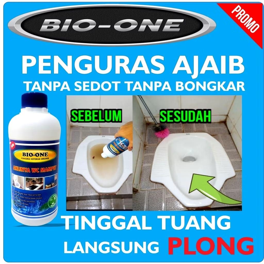 [BIO ONE ] Obat Penguras WC Mampet Luber Bio One Pengurai Tinja Tanpa Kuras WC