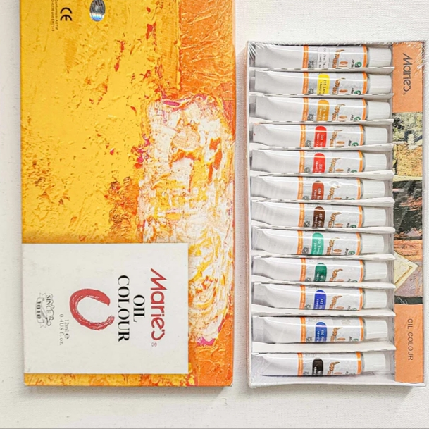 Maries Oil Colors 12x12 ml - Cat Minyak Maries 12ml Cat Maries