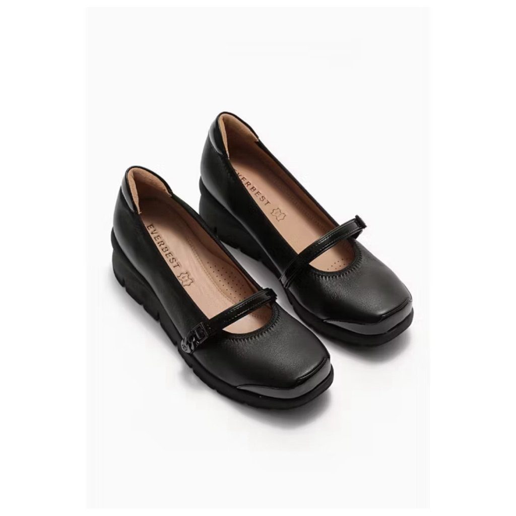 Sepatu EVERBEST hedera wedges wanita black