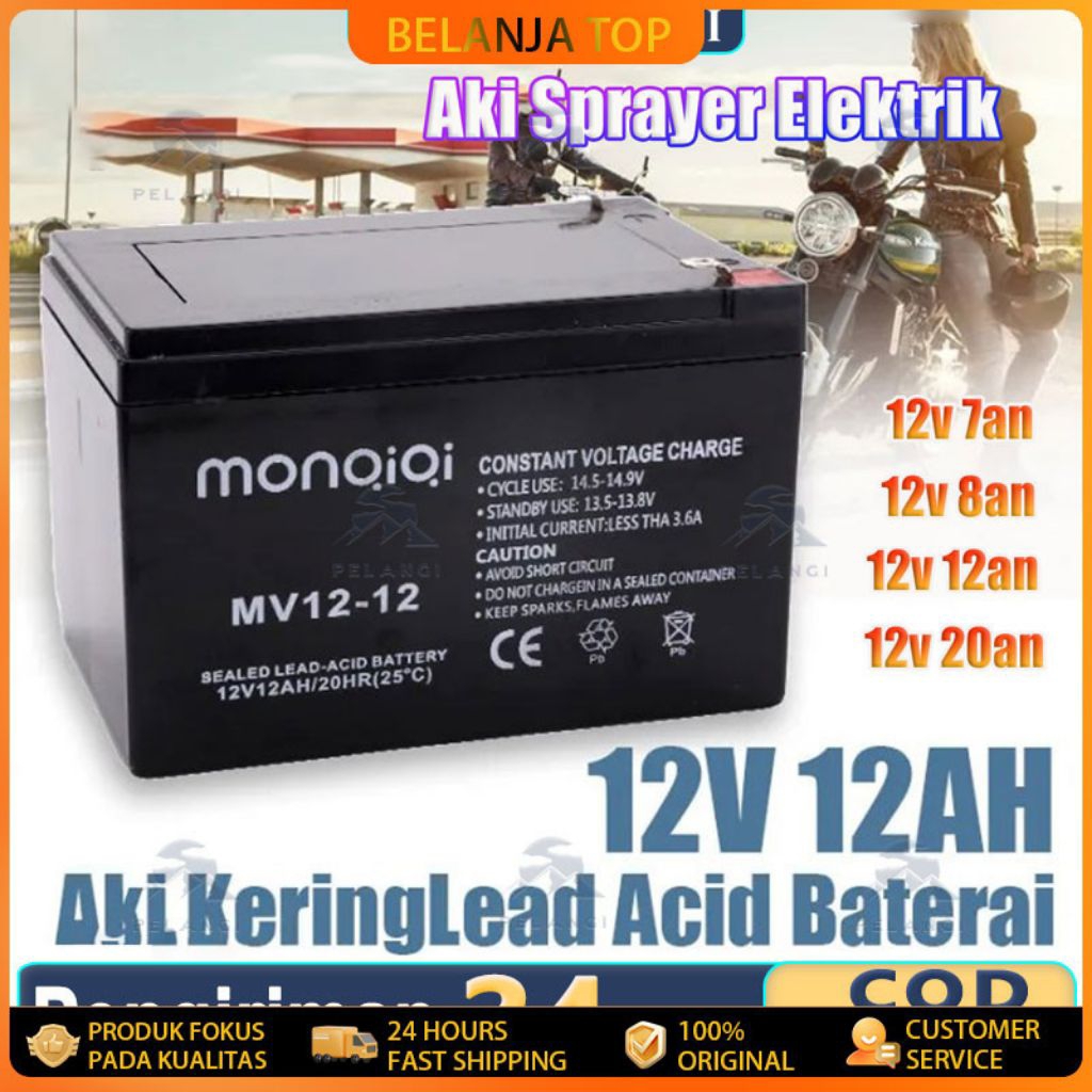 Aki/Baterai mainan mobil listrik, sepeda listrik, motor listrik
