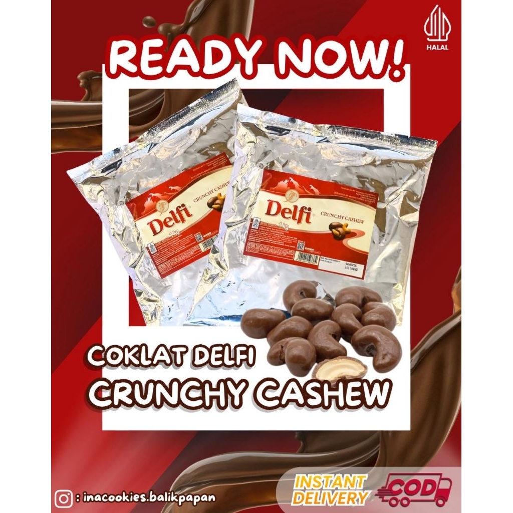Coklat Delfi Kiloan 1Kg Dragees Cashew Original Halal Snack Lebaran Grosir