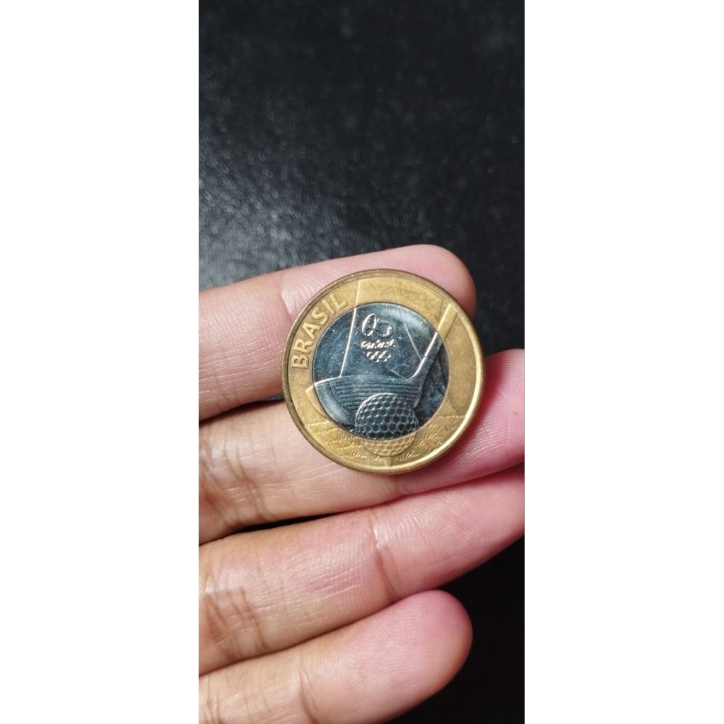 Koin 1 Real Brasil Olimpiade Rio 2016-Golf