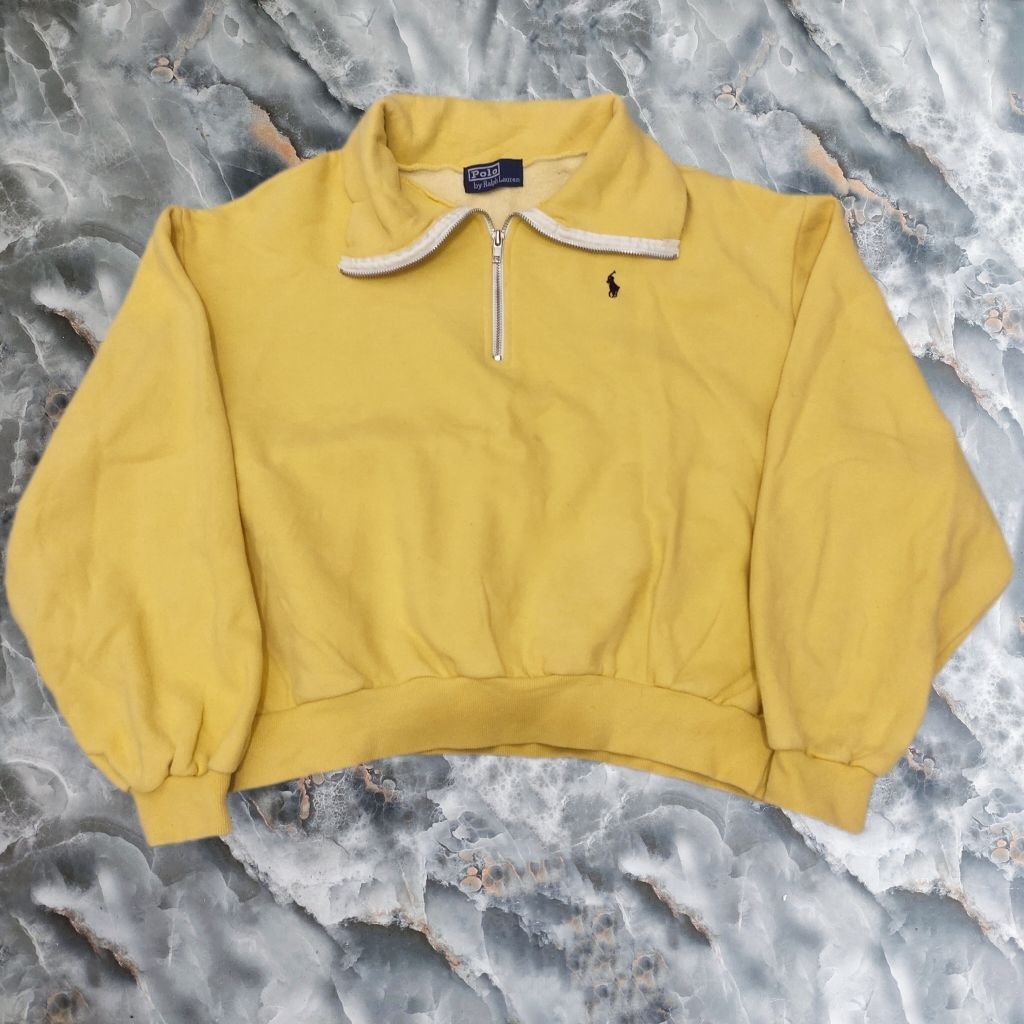 halfzip POLO RALPH LAUREN crop top(no tag wash)