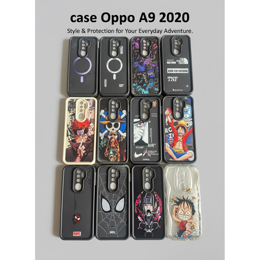 Case Oppo A5 2020 A9 2020 Casing Karakter Anime One Piece Naruto Spiderman Softcase Silikon Pelindun