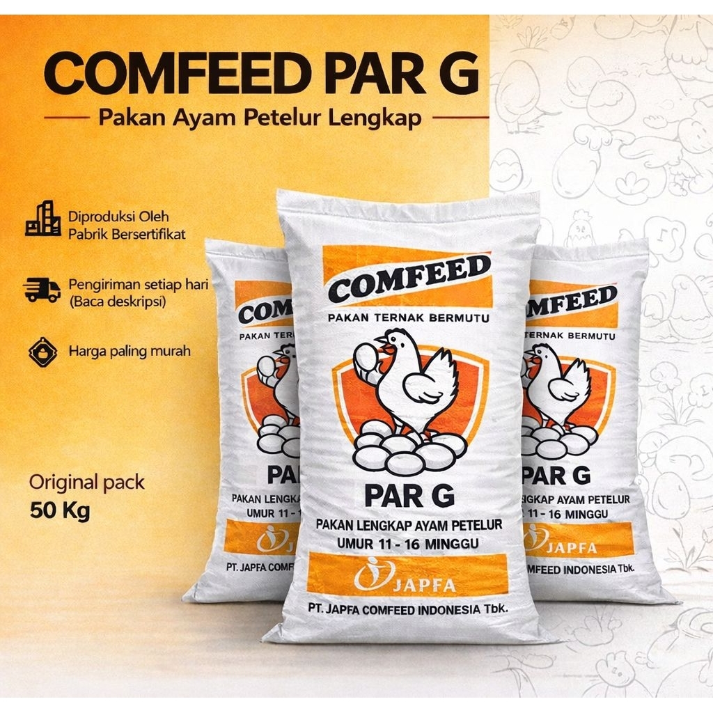 PAR G JAPFA COMFEED – Pakan Jadi Ayam Petelur (repack)