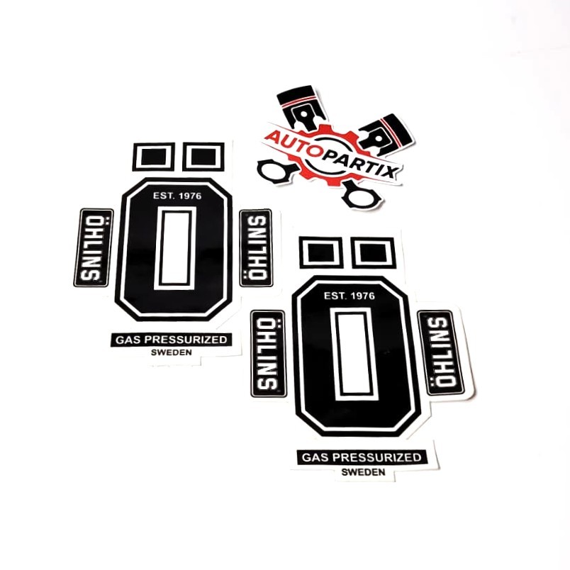 STICKER SHOCK STIKER SHOCKBREAKER USD OHLINS O SET FORK UPSIDE TRANSPARAN CRF KLX DTRACKER WR KTM YZ