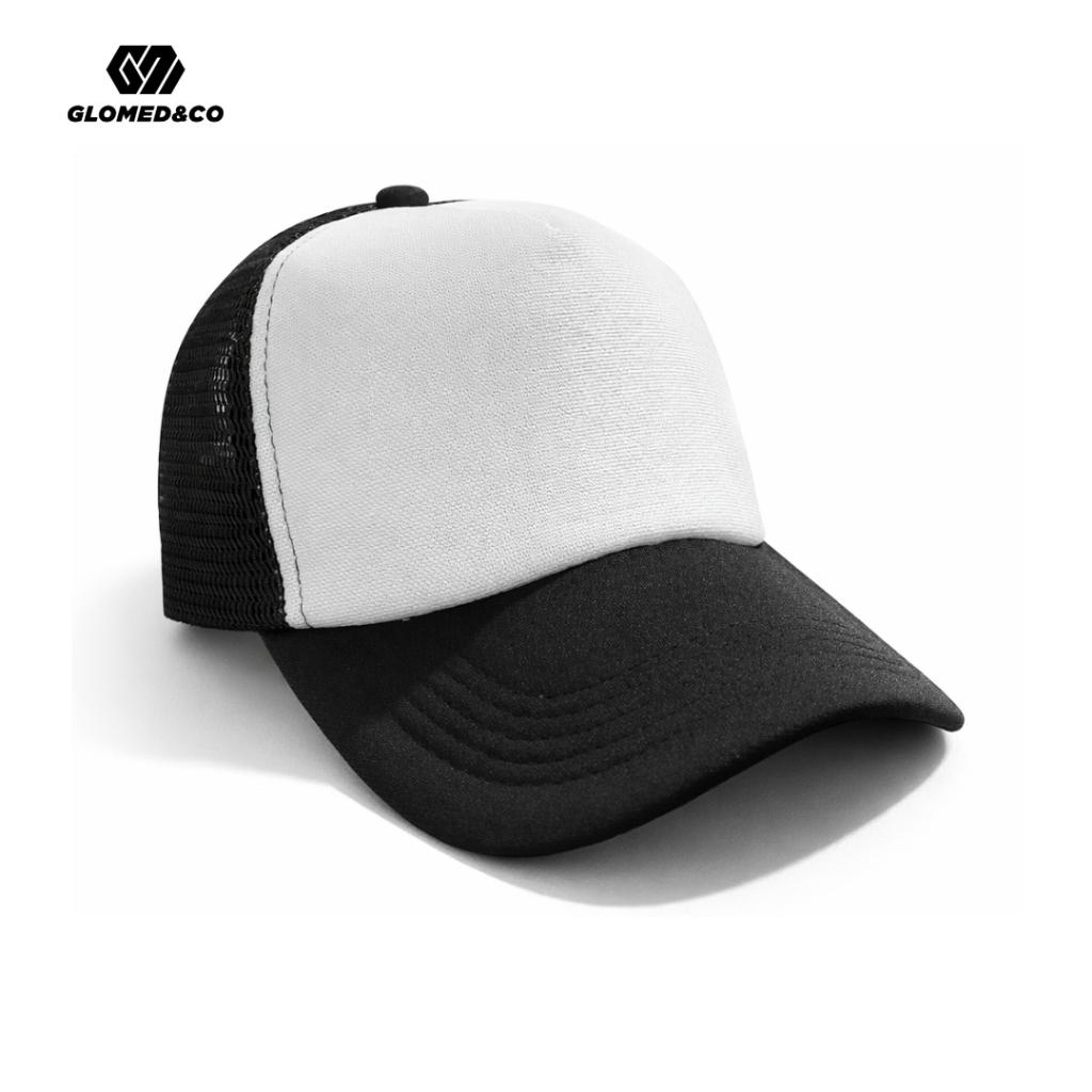 TOPI JARING HITAM BLACK WHITE CAP TOPI ORIGINAL [TOPI JARING HITAM PUTIH TOPI VIRAL]