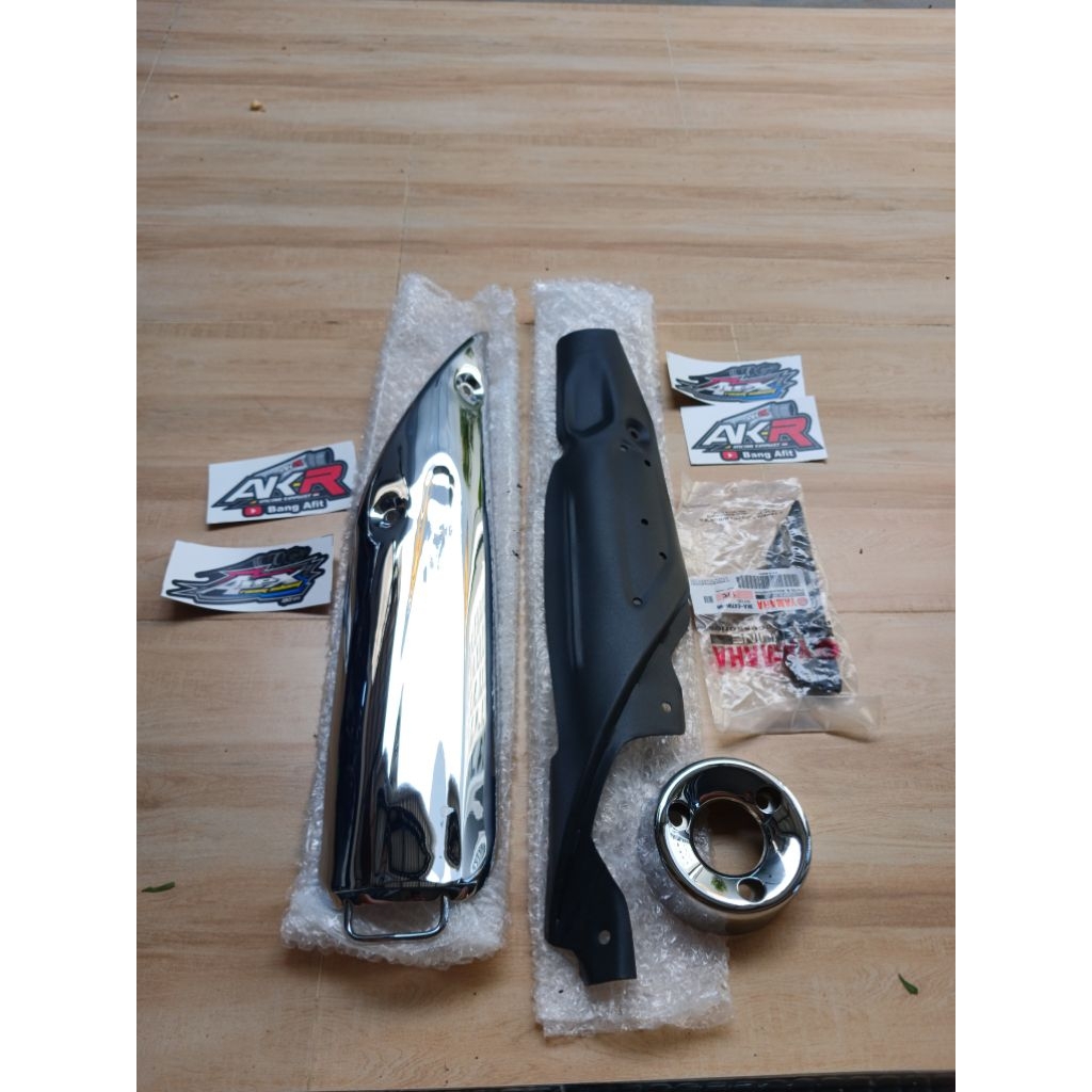 tameng dan leher knalpot peredam rx king cover knalpot rx king peredam 2006.2007.2008.2009