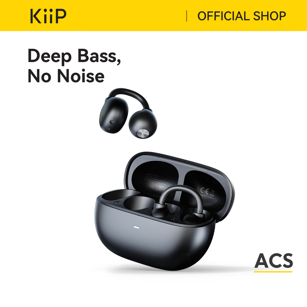 KiiP Wireless DTH12 OWS Ear Clip Earphone Bluetooth TWS AI Noise Cancellation Stereo
