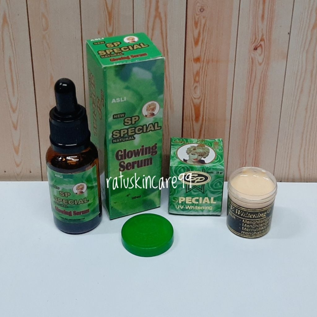 Paket Glowing 2in1 Serum SP Hijau & Cream Special Hijau