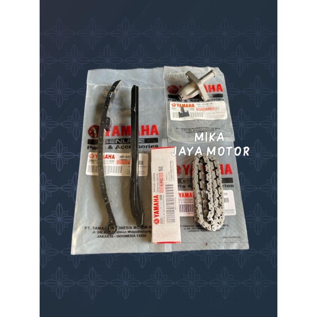Rantai keteng+Karet Tensioner+Tonjokan keteng Yamaha Byson Byson 45P
