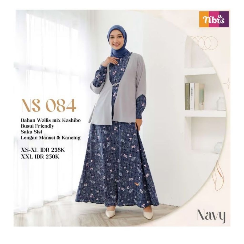 Nibras Gamis Promo NS 084 Navy