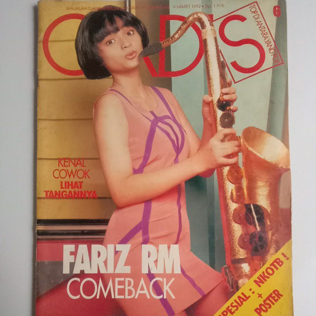 Majalah Gadis Tahun 1992 Cover Terry Luana Irmalia (Gadis Sampul'89)