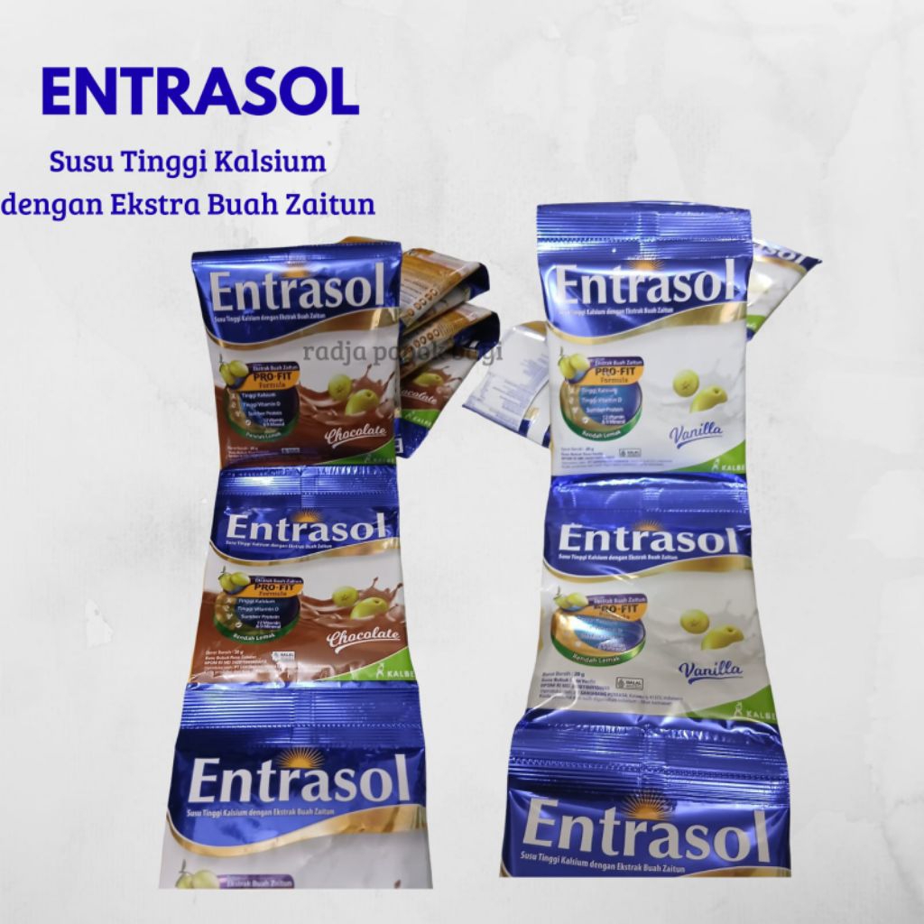 entrasol renceng extra buah zaitun coklat/vanila (20gr x 10)