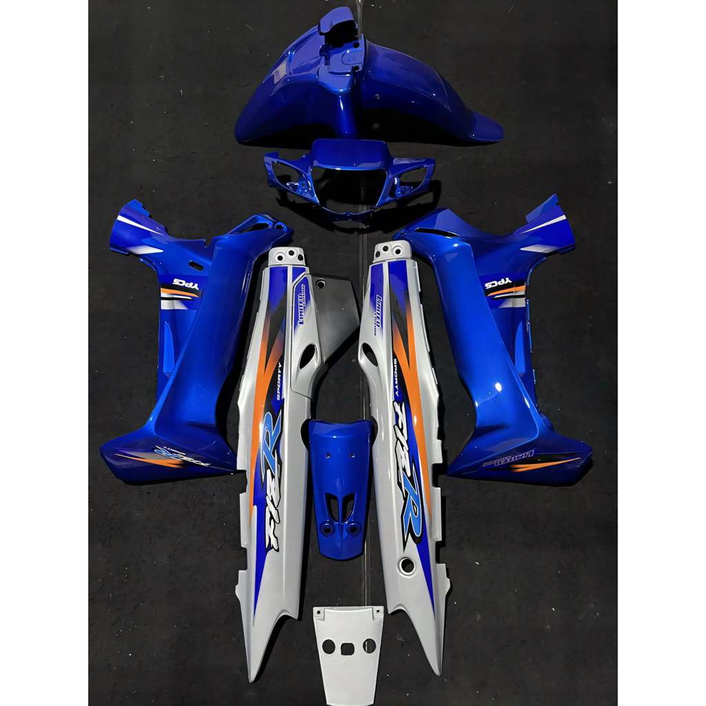 Cover Body Fizr Full Set Halus Body Fizr Dualtone Biru Silver Body Set Halus Yamaha Fizr F1zr