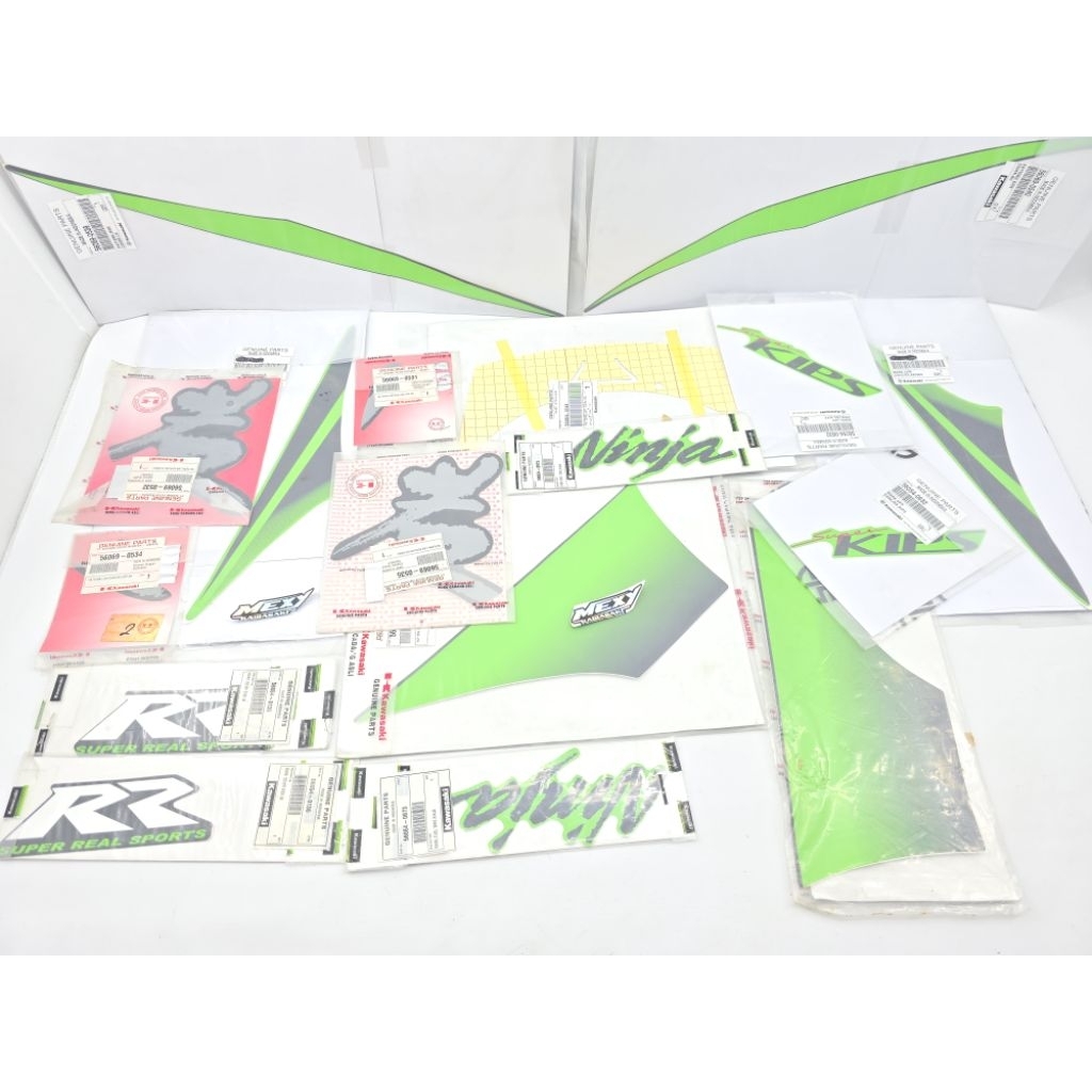 STIKER STRIPING POLET NINJA RR OLD SE HIJAU GEN 3 2009-2010 ORIGINAL KAWASAKI PART MEXY JAYA MOTOR
