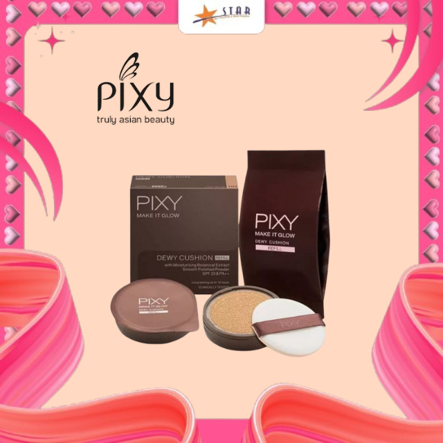 * STAR * Pixy Make It Glow Dewy Cushion REFILL 15g | KEMASAN COKLAT / Cushion Pixy / Bedak Basah