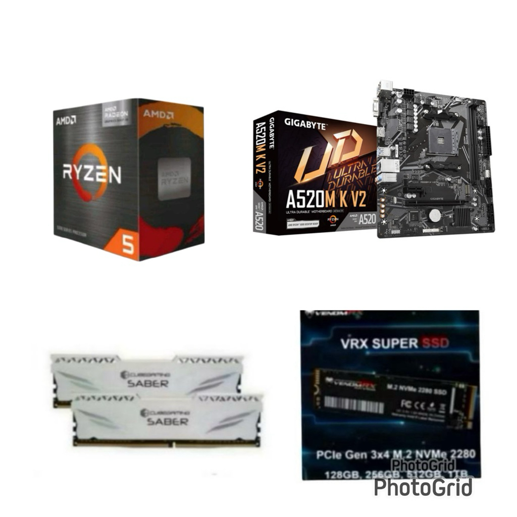 Paket Processor Gaming AMD Ryzen 5 5600 RAM DDR4 16GB NVME