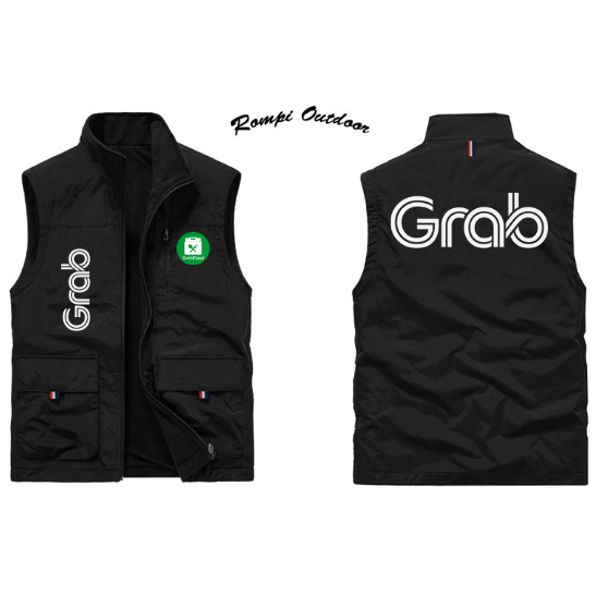 Rompi Safety Ojol | Rompi Vest Grab Premium | Jaket Grab Ori