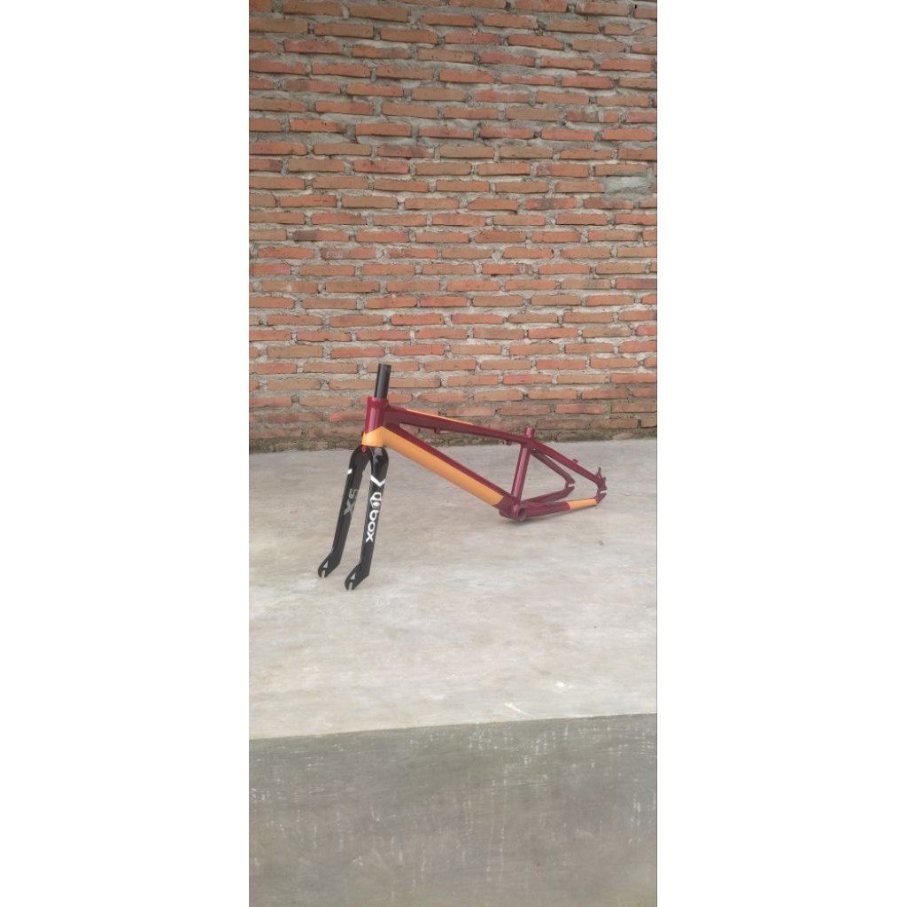 frame+fork bmx custom steel