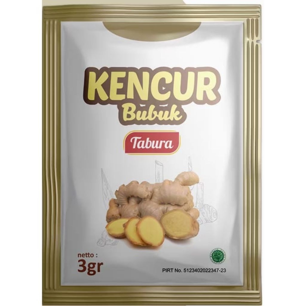 Tabura Bumbu, Kencur Bubuk 1Renceng Isi 12 Sachet