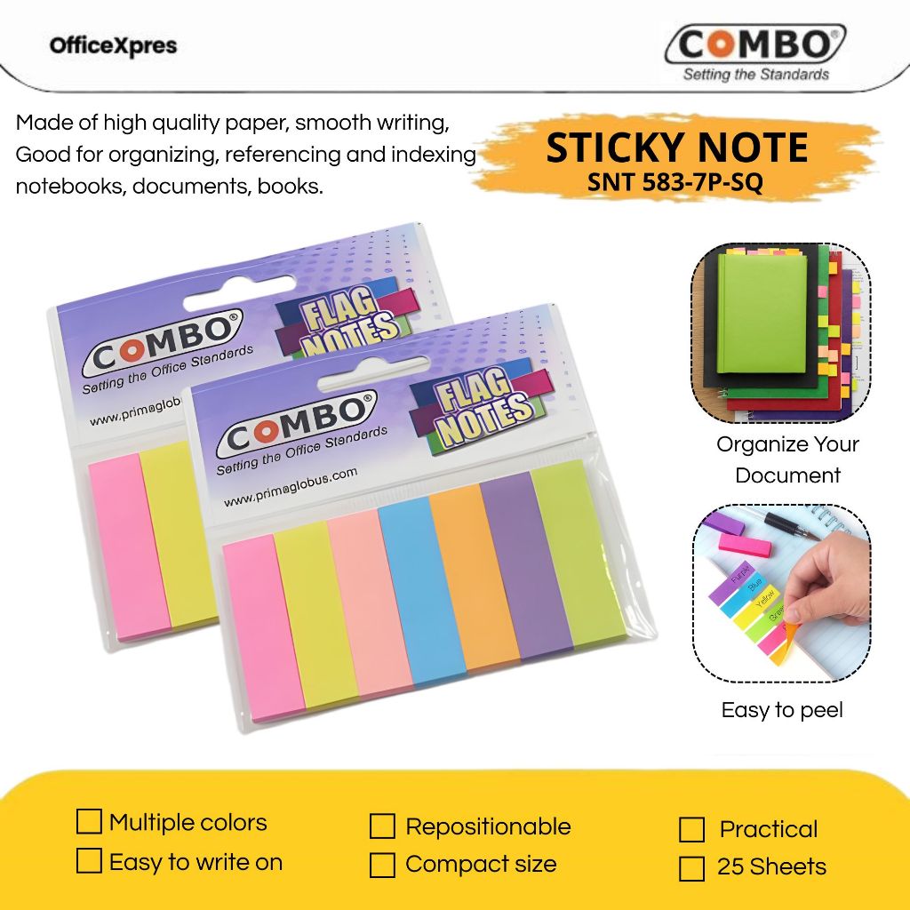 Index Mark / Kertas Penanda Pembatas Bahan Kertas / Sign Here SNT 583 7P Square