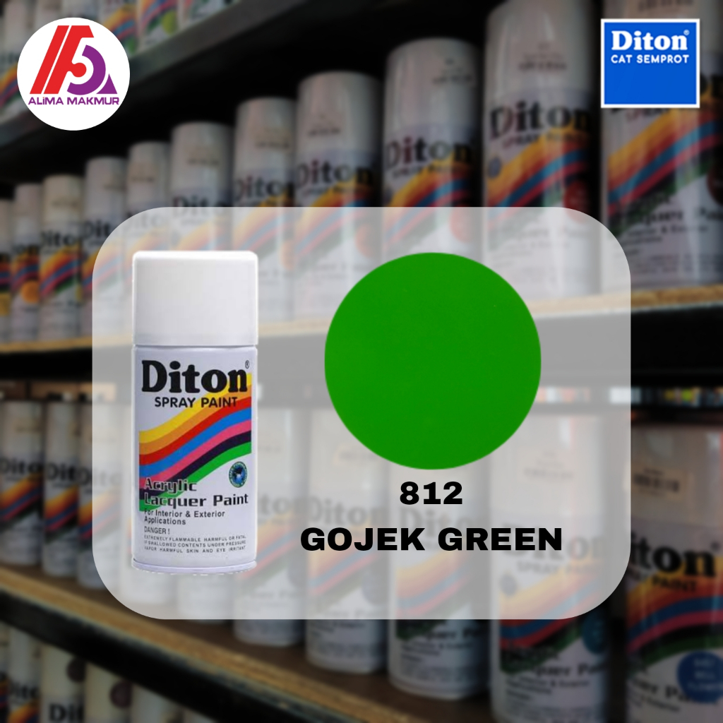 Diton Acrylic 812 Gojek Green 300cc / Pilok Diton Gojek Green / Pilok Diton Hijau Muda