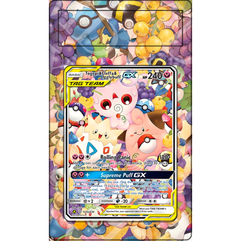 Togepi & Cleffa & Igglybuff GX #143a Pokemon Cosmic (Extended Art)
