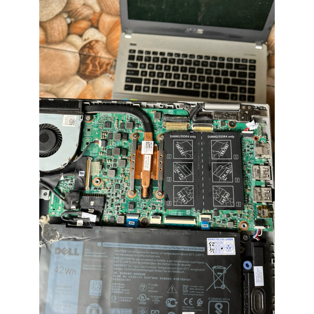 motherboard laptop dell inspiron 13 5378 P69G intel core i7 gen 8