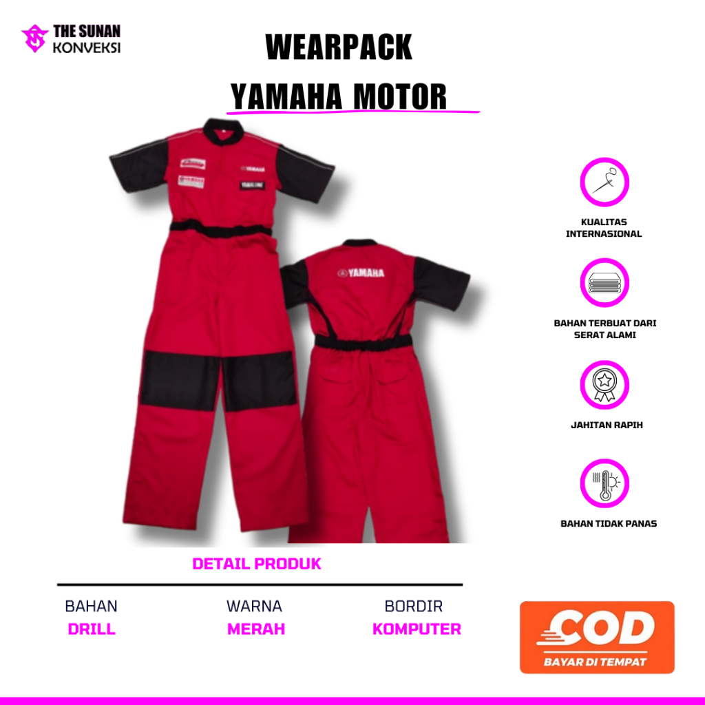 Seragam Mekanik Yamaha | Wearpack Yamaha | Seragam Yamaha Mekanik | Seragam Bengkel Yamaha