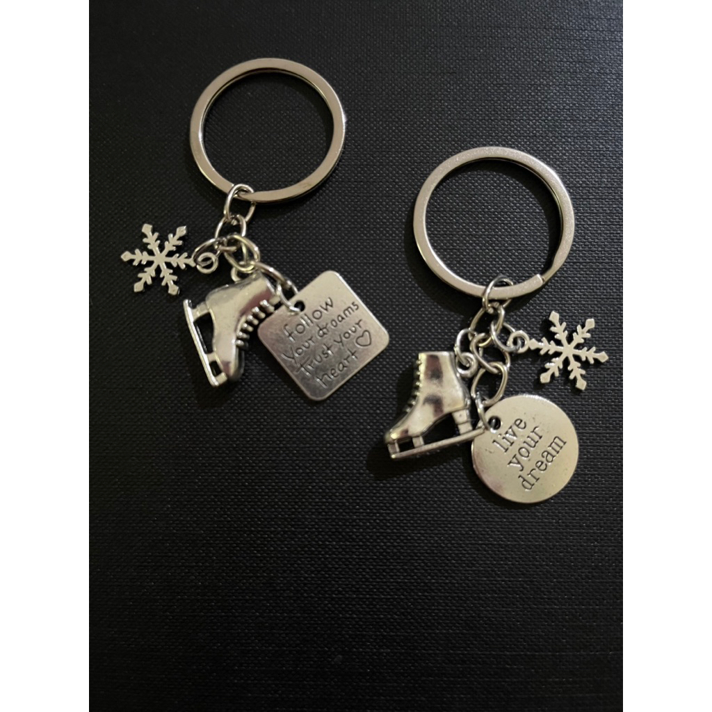 Figure Skating Keychain - Ice Skating Keychain- Gantungan Kunci Ice skating