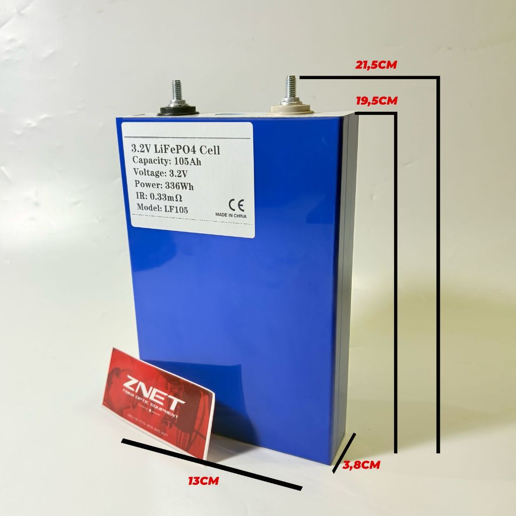 Baterai BARU PER CELL Lifepo4 3.2V 105Ah EVE Grade A Discharge 3C - 5000 Cycle cocok untuk EV Motor 
