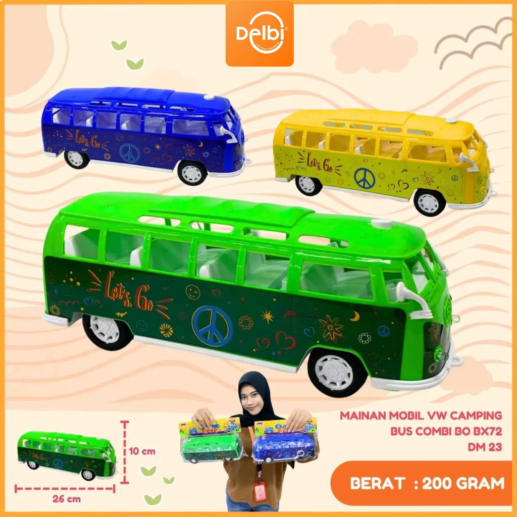 DELBIHOUSE -MAINAN MOBIL VW CAMPING BUS COMBI BO