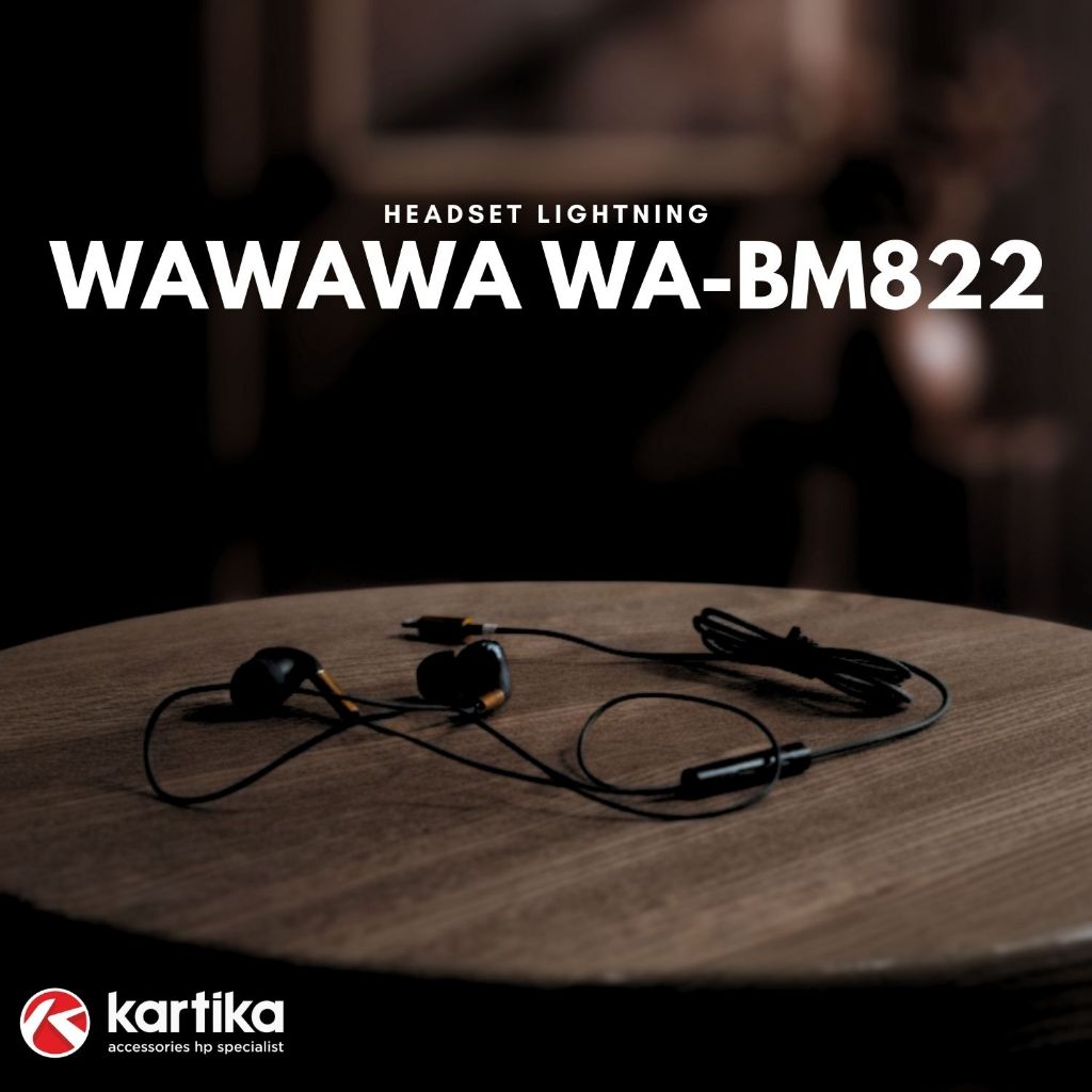 WAWAWA WA-BM822 Headset Lightning Stereo Bass HIFI Audio with Super Bass Audio