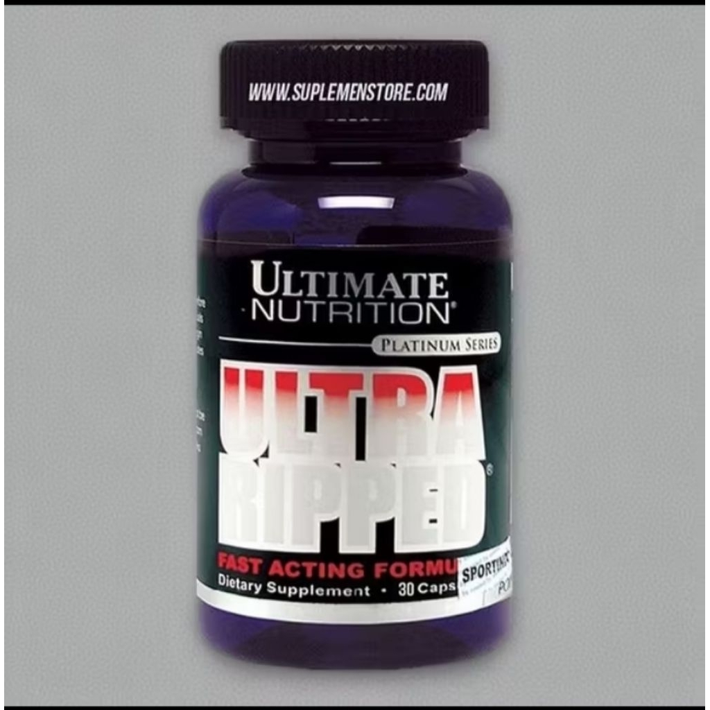 Ultra Ripped 30 Capsule Fast Acting Formula Ultimate Nutrition Suplemen Fitnes Pembakar Lemak Ampuh 