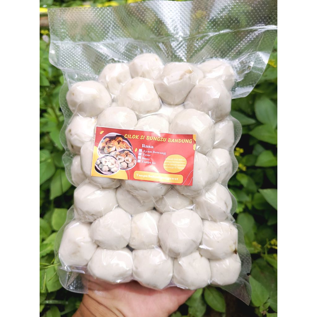 CILOK ACI MENTAH ISI 100 BUTIR RASA AYAM BAWANG/SOSIS/TELUR/TANPA ISI