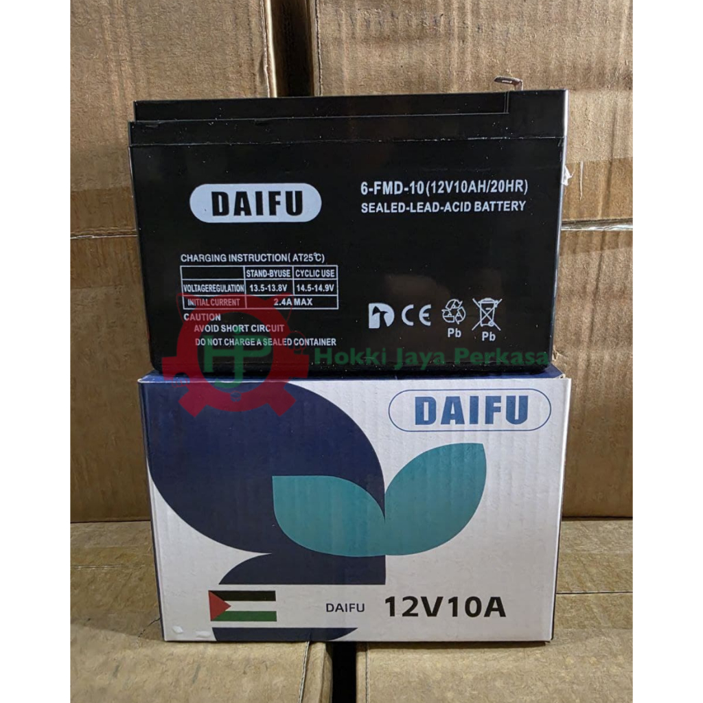 DAIFU Battery 12V-10AH / 20HR Batre Pompa Hama Aki Kering Sprayer Elektrik