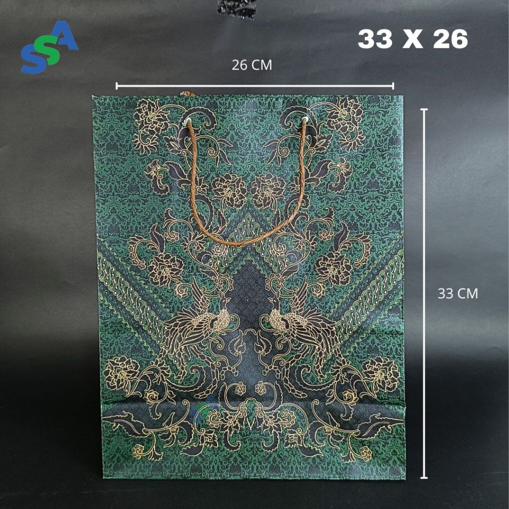 PAPER BAG TEBAL BATIK UKURAN 26 X 13 X 33 / PAPER BAG KADO MOTIF BATIK