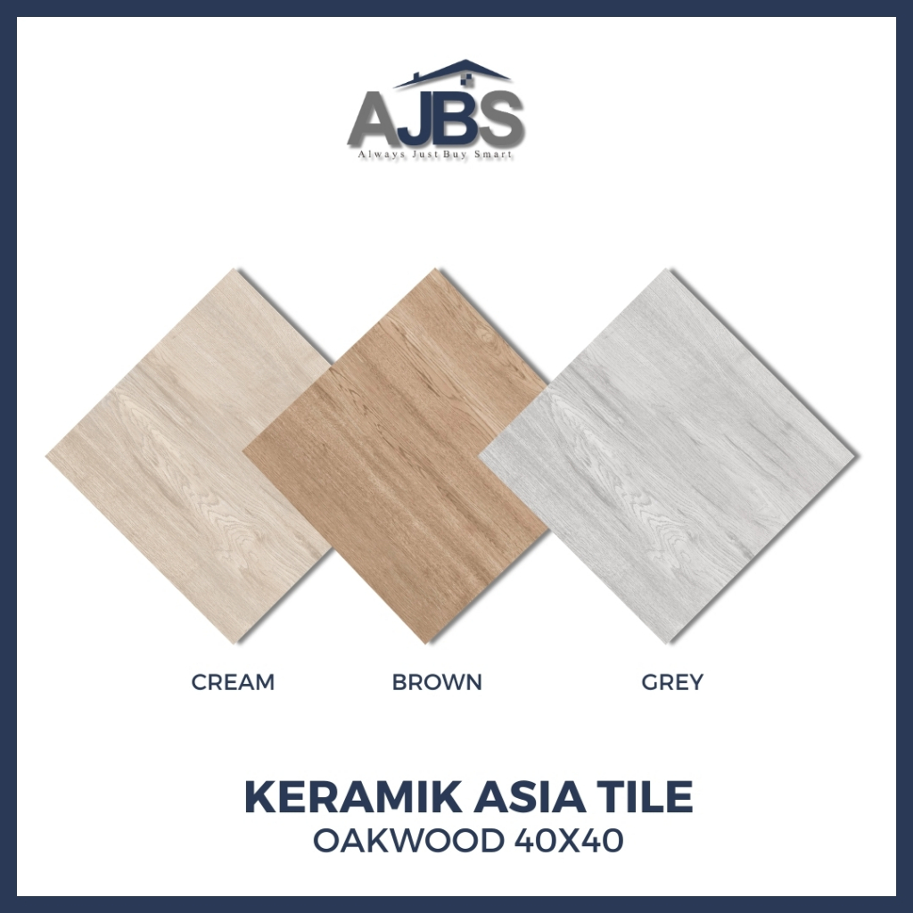 Asia Tile Oakwood 40x40 Grade A  Keramik Lantai/Dinding Keramik Asia Oakwood 40x40