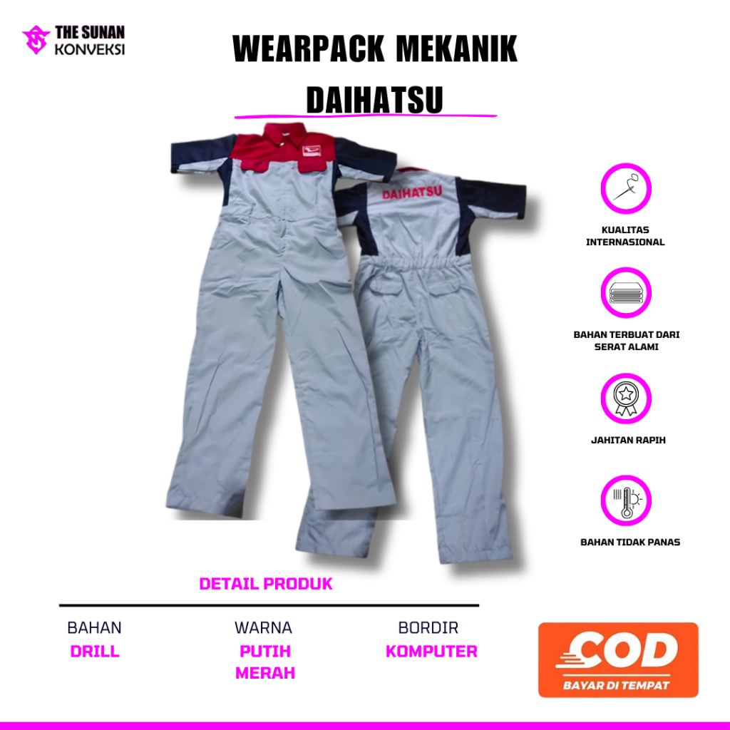 Seragam Daihatsu || Wearpack Daihatsu || Seragam Bengkel