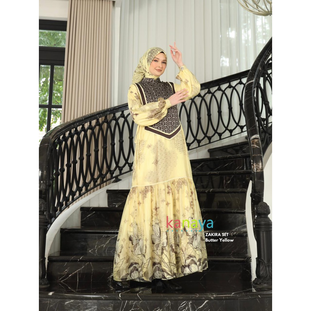 ZAKIRA SET BY KANAYA BOUTIQUE/DRESS PREMIUM/GAMIS LEBARAN/DRESS TERBARU/GAMIS KANAYA/DRESS CANTIK/DR