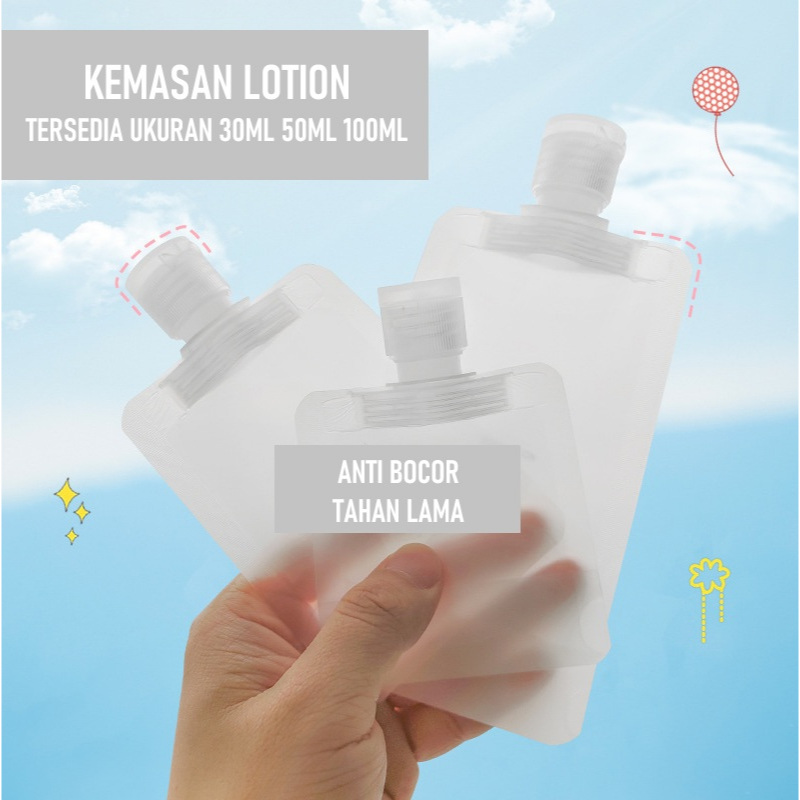 Travel Pouch Serbaguna Reusable Pouch Bag Refill Pouch Shower Gell Lotion Fliptop Travel Pouch