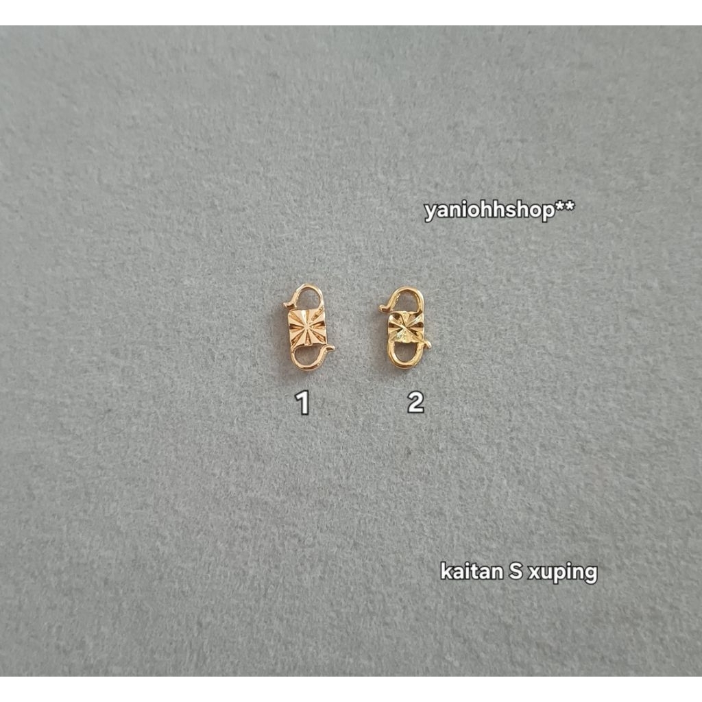 pengait kalung / gelang kaitan S ada ring O bulat