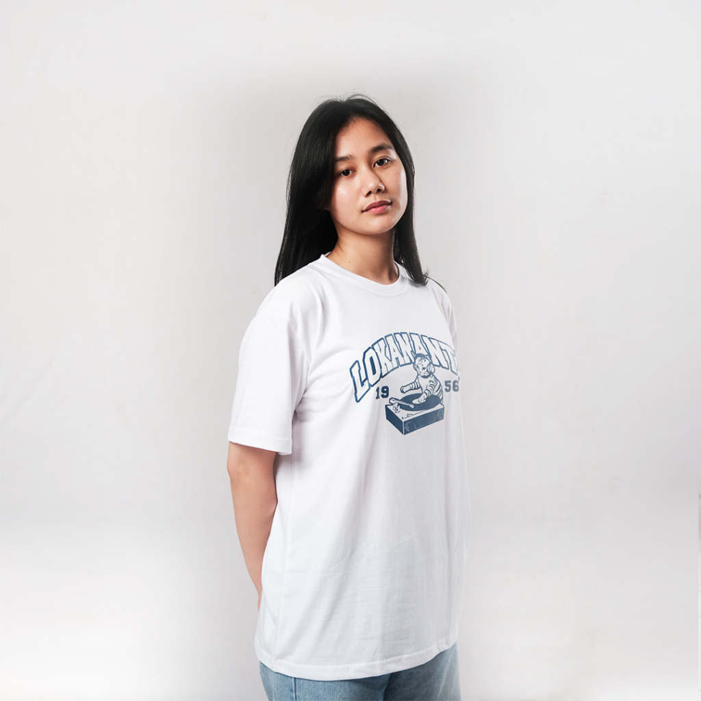 Kaos Lokananta - Official Merchandise Lokananta - Kaos DJ Cat Lokananta - Kaos Pria Wanita Putih - T