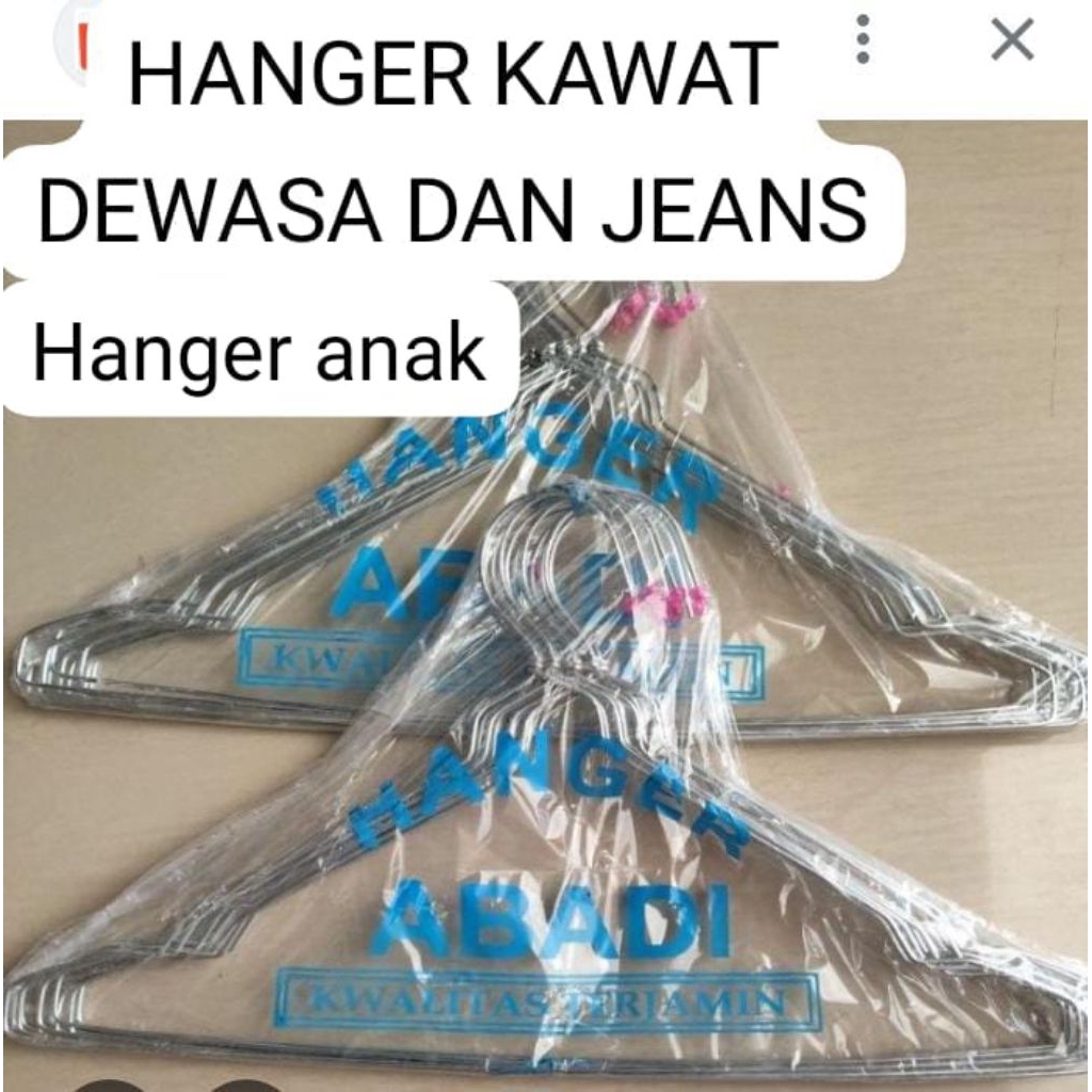 hanger kawat stanlis anti karat hanger dewasa